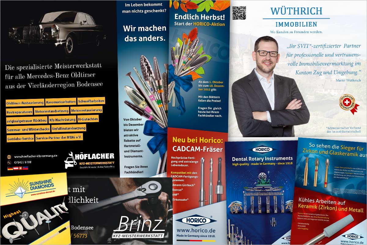 Print-Anzeigen + Werbeanzeigen der Werbeagentur für Mössingen und Ofterdingen